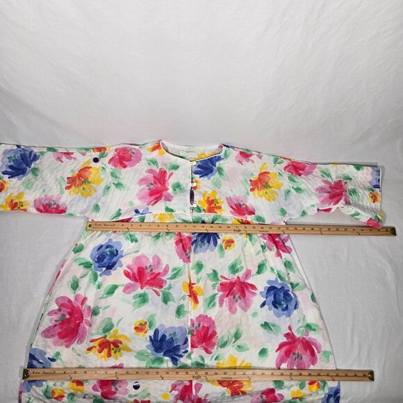 USA Vintage 70's Cottagecore Multicolor Floral Maxi Dress by MISS ELAINE Size XL - Picture 15 of 17